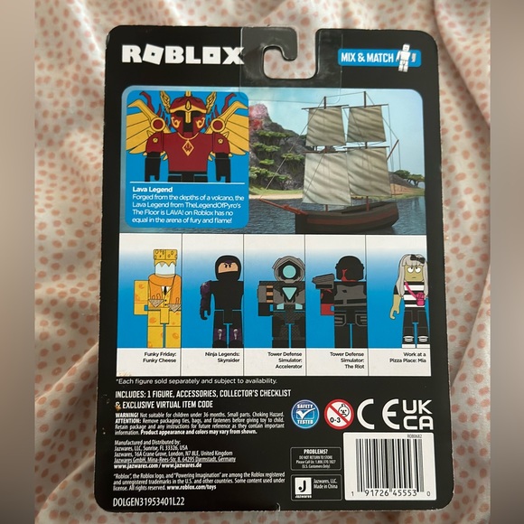 Roblox lava legend figure figurine w/ hero victory helm robloxmix&match figures - Picture 4 of 4